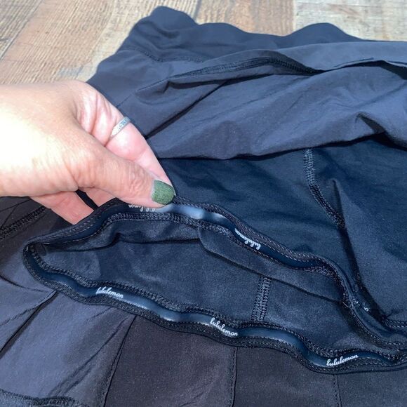Lululemon Run Pace Setter Skirt Skort Black - Picture 7 of 14